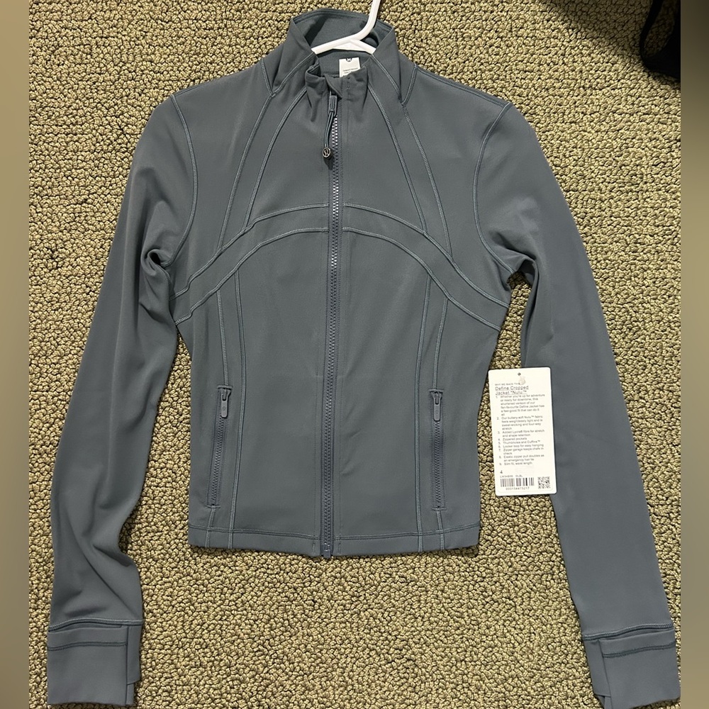 Lululemon Cropped Define Jacket Oil Grey
